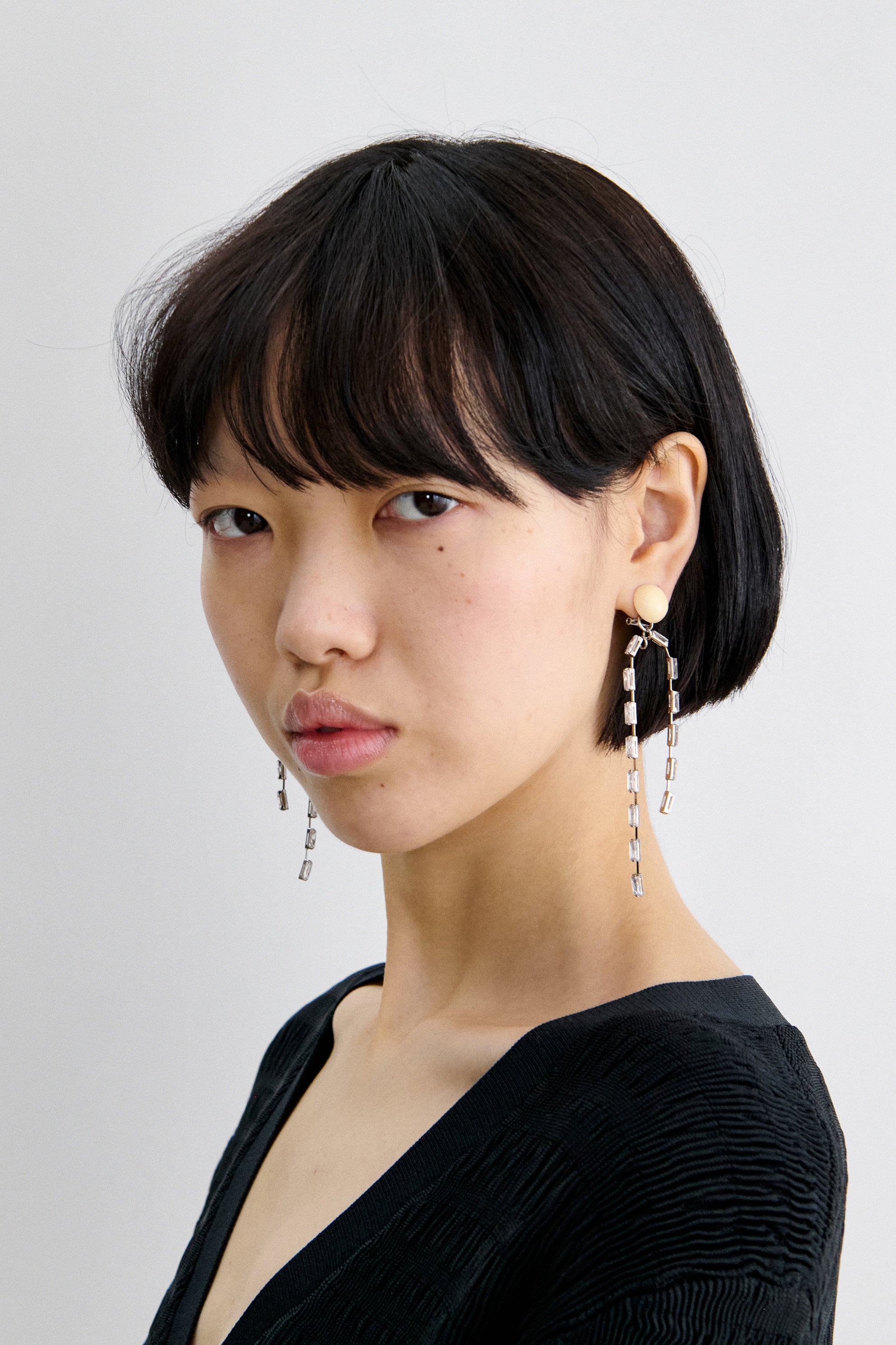 Draped Baguette Earrings-EARRINGS-Rachel Comey