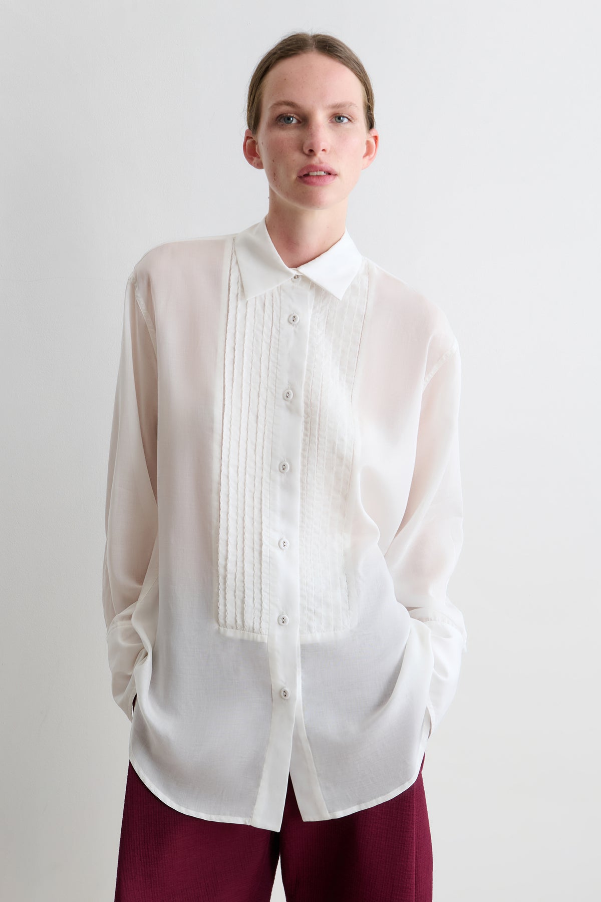 Scallop Tux Shirt-TOPS-Rachel Comey
