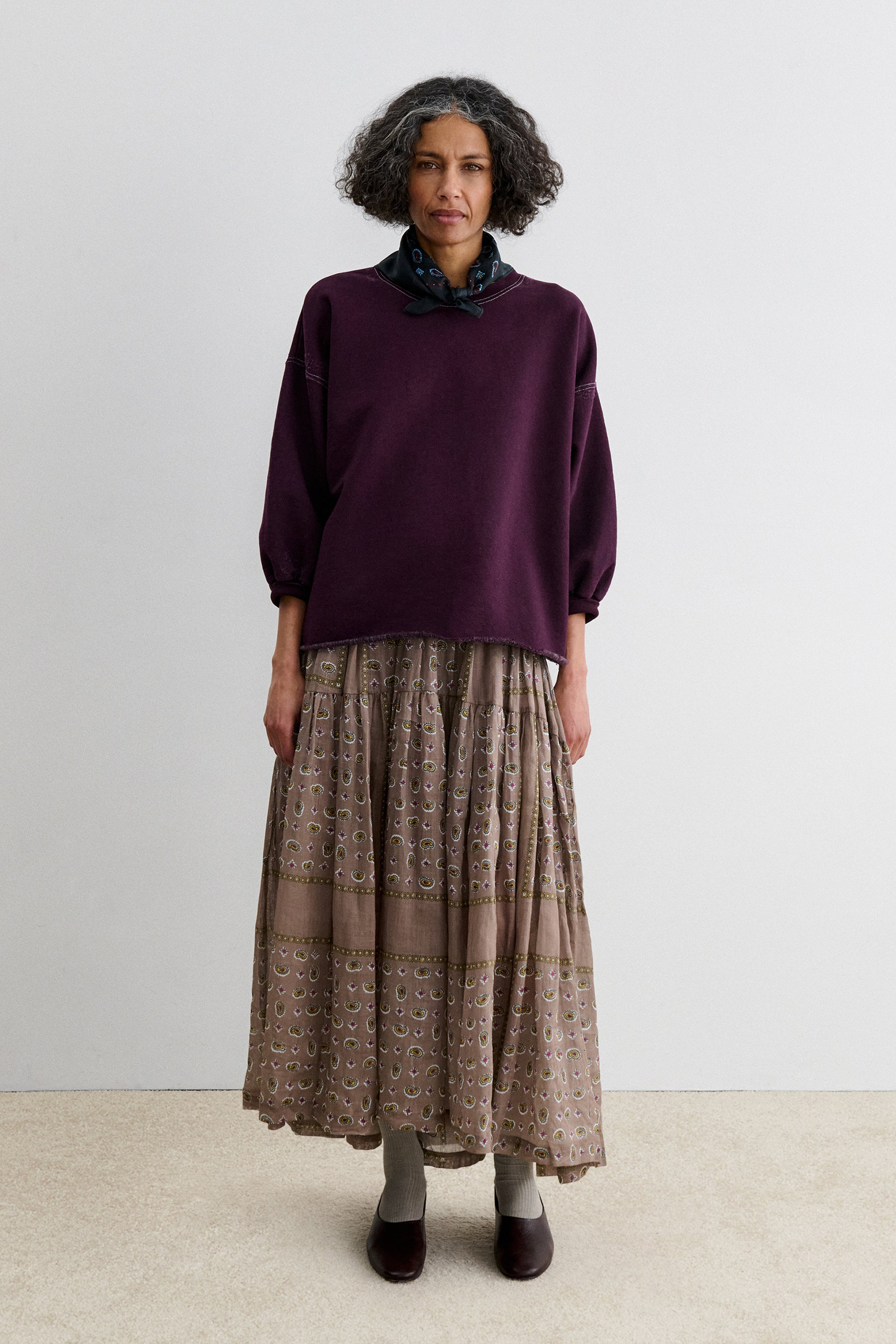 Paisley Ramie Small Scarf-SCARF-Rachel Comey