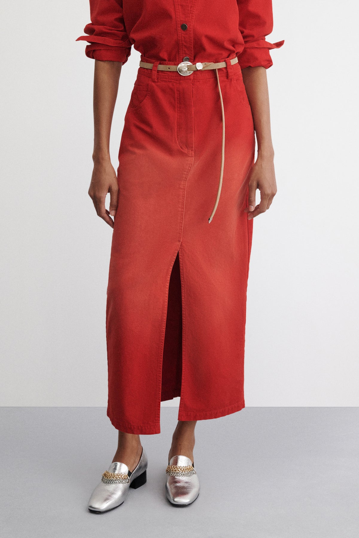 Lunga Skirt-DENIM-Rachel Comey